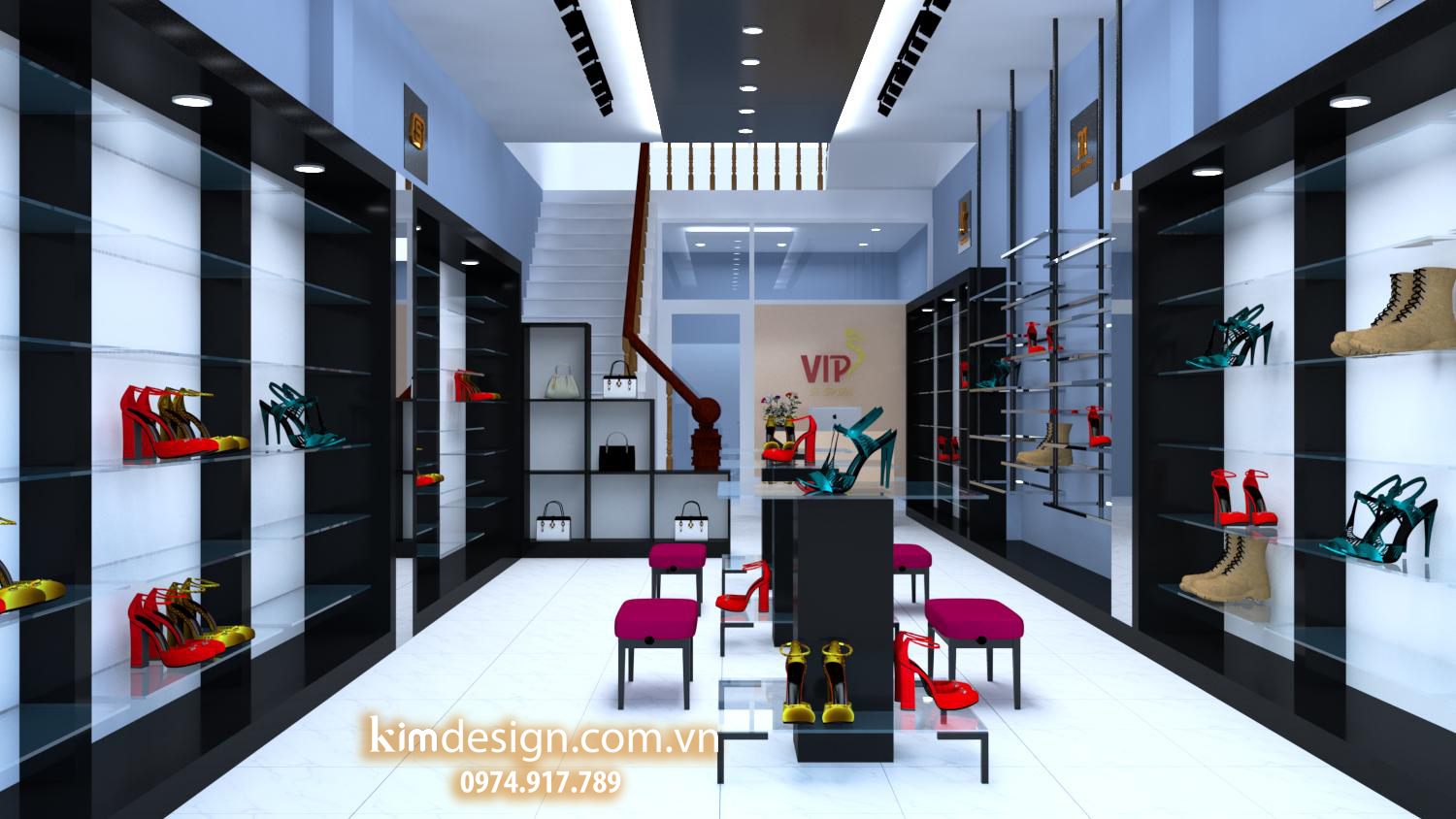 Thiết kế shop giày dép