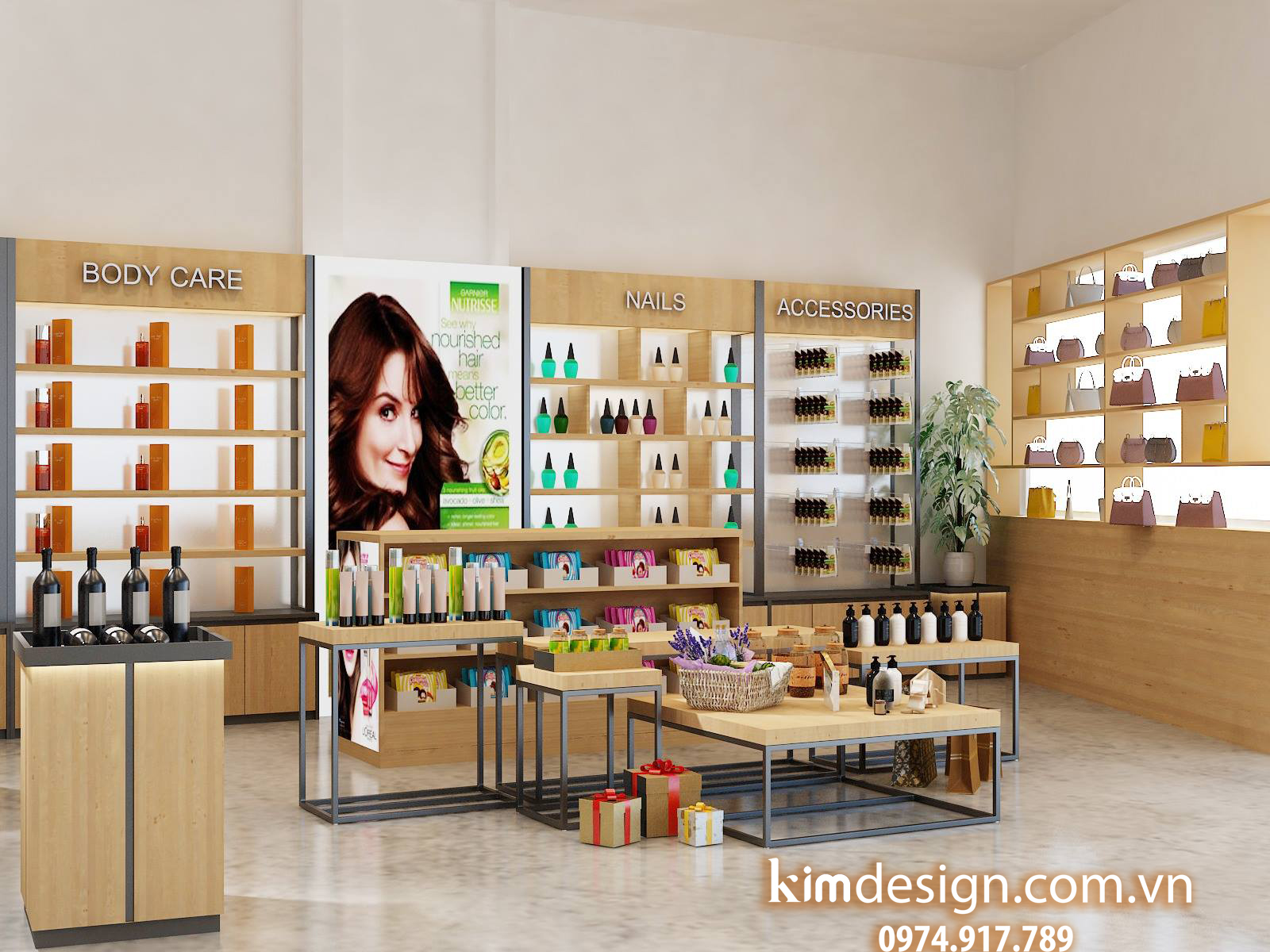 Thiết kế shop mỹ phẩm H shop