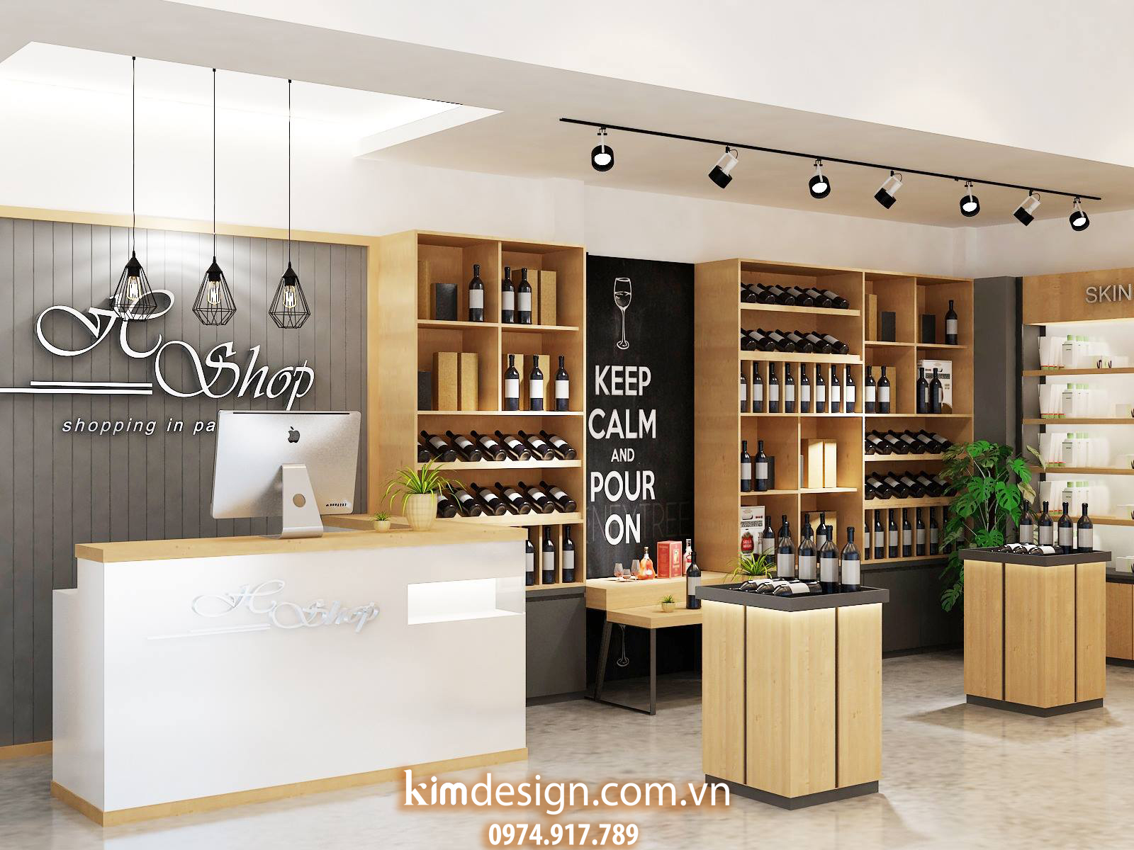Thiết kế shop mỹ phẩm 