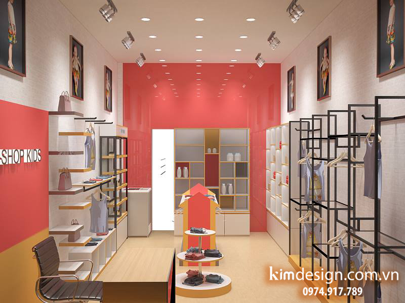 Thiết kế shop thời trang trẻ em