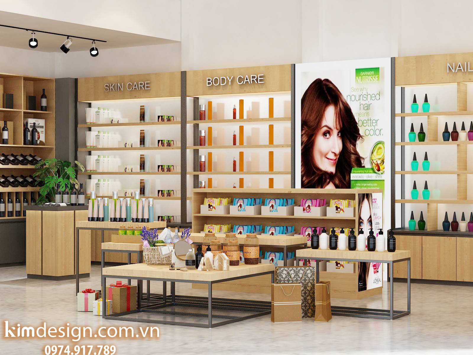 Thiết kế shop mỹ phẩm H Shop