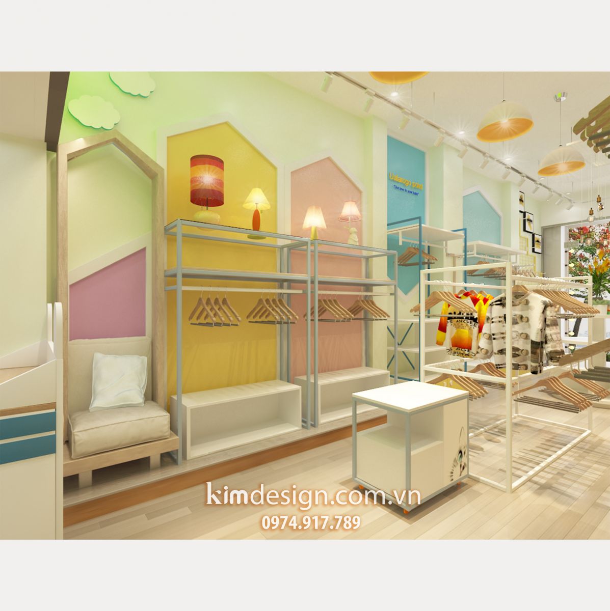 Thiết kế shop thời trang trẻ em