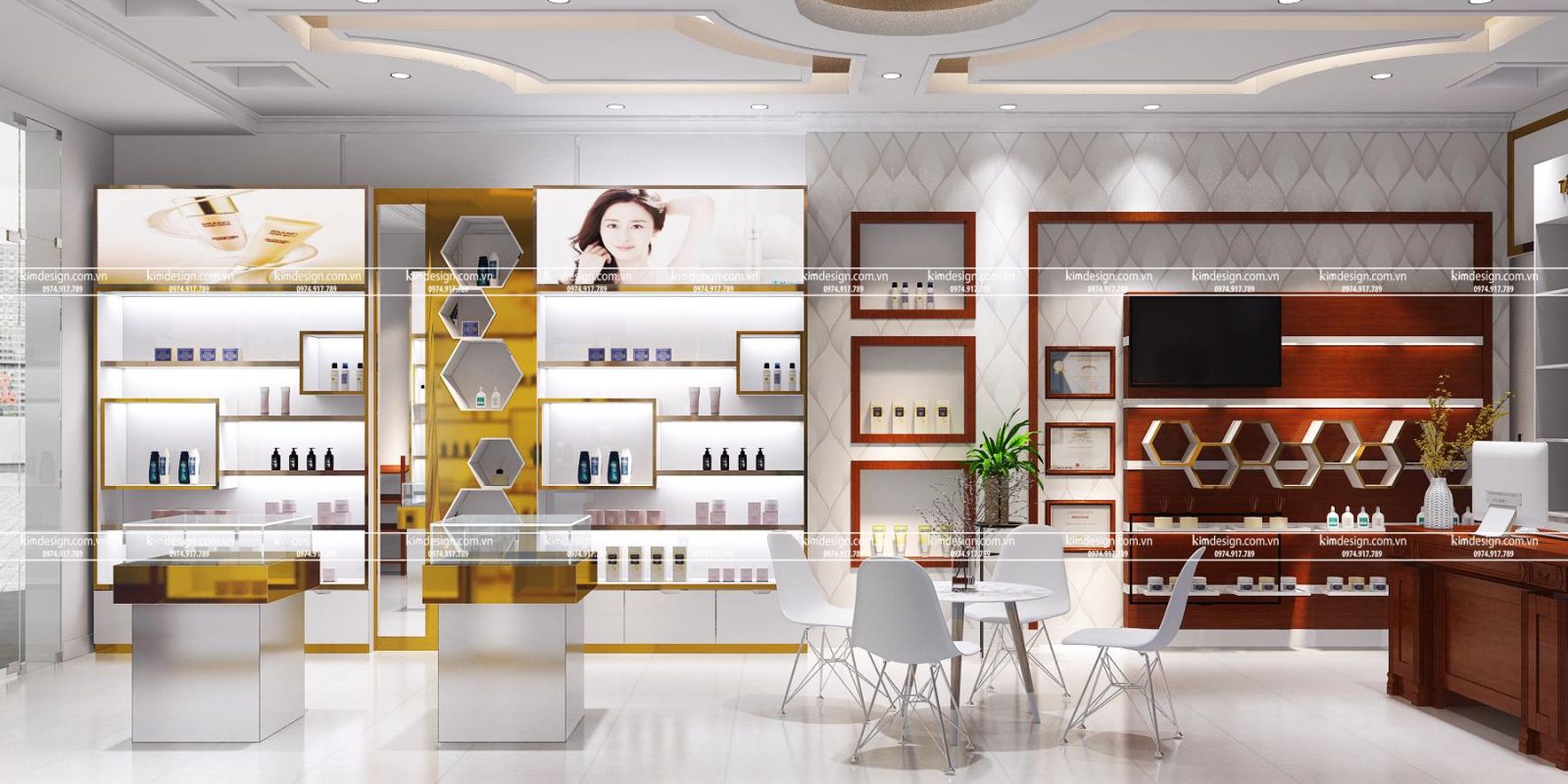 Thiết kế shop mỹ phẩm