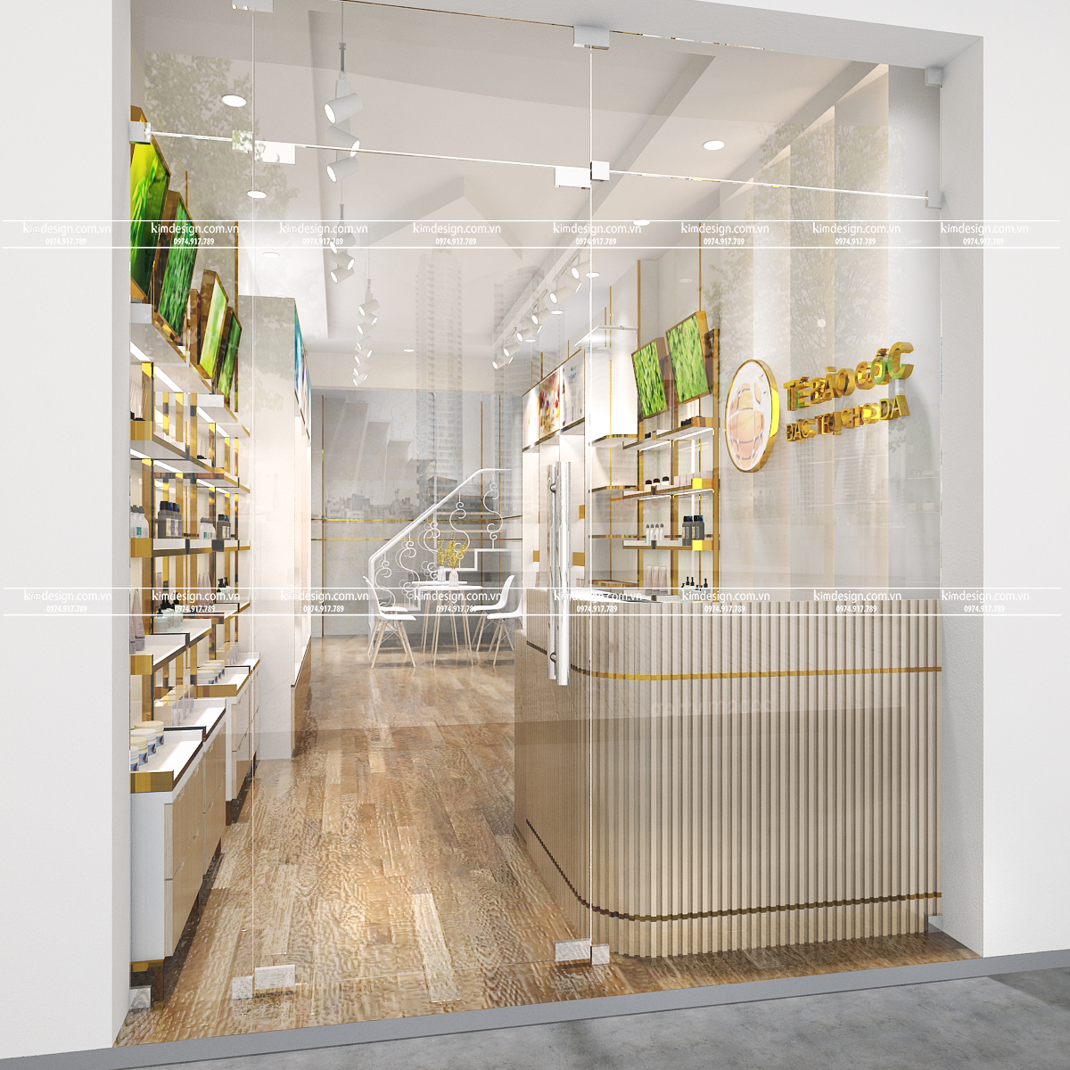 Thiết kế shop mỹ phẩm