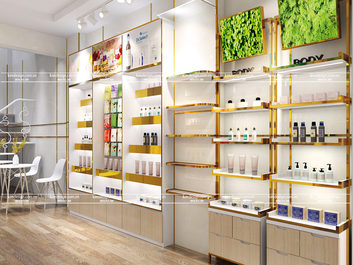 Thiết kế shop mỹ phẩm