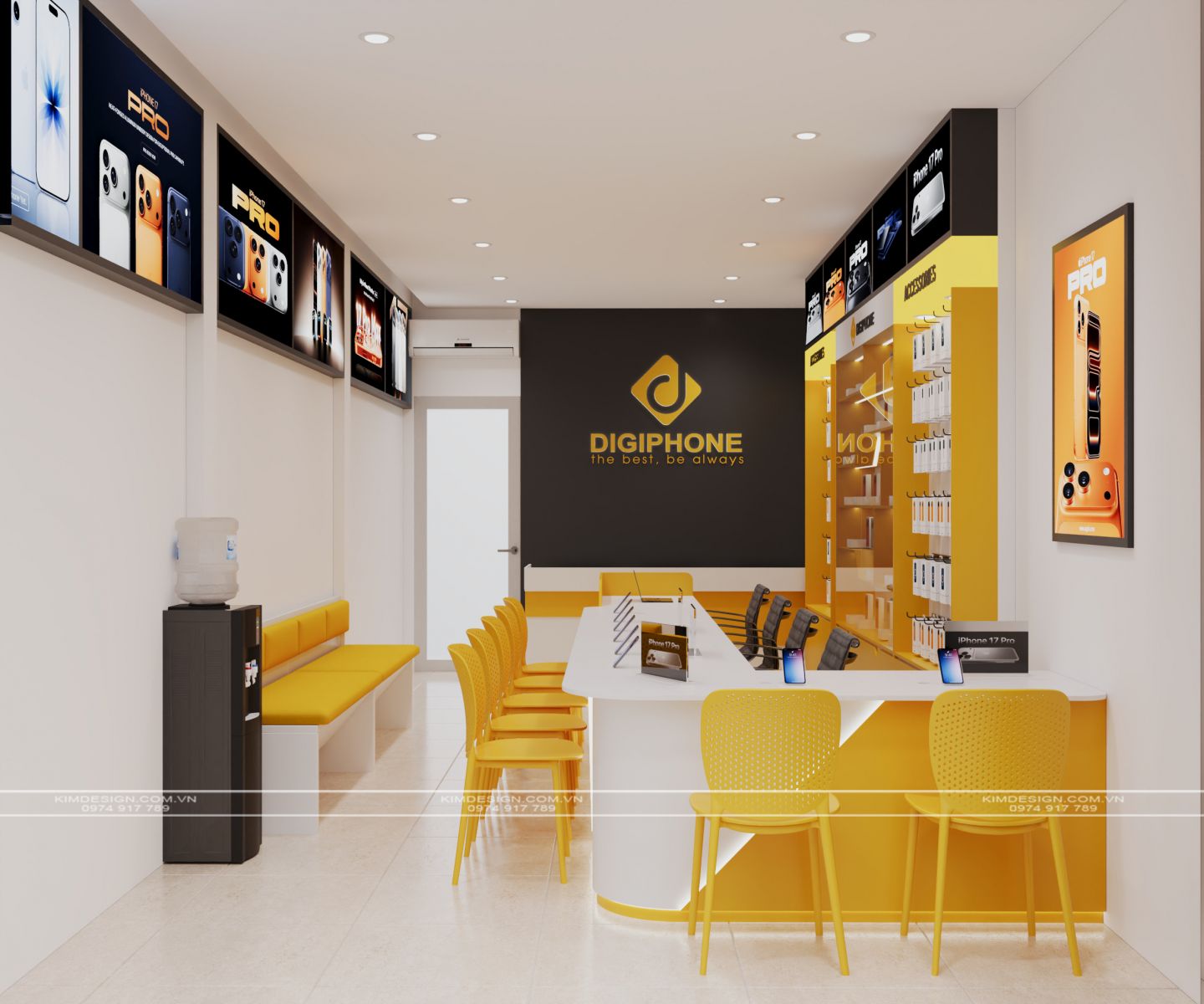 GIẢI PHÁP BỐ TRÍ NỘI THẤT SHOP ĐIỆN THOẠI ẤN TƯỢNG