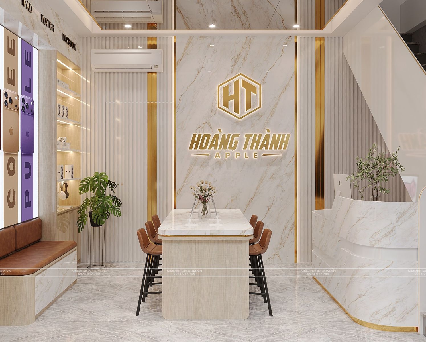 TÁI HIỆN KHÔNG GIAN CÔNG NGHỆ HIỆN ĐẠI QUA THIẾT KẾ SHOP ĐIỆN THOẠI SANG TRỌNG
