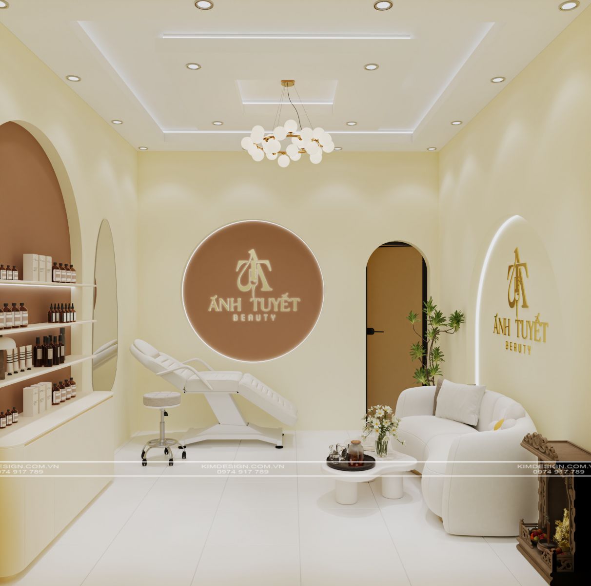 THIẾT KẾ SPA TIÊM FILLER TỐI GIẢN, TINH TẾ VÀ CHUYÊN NGHIỆP