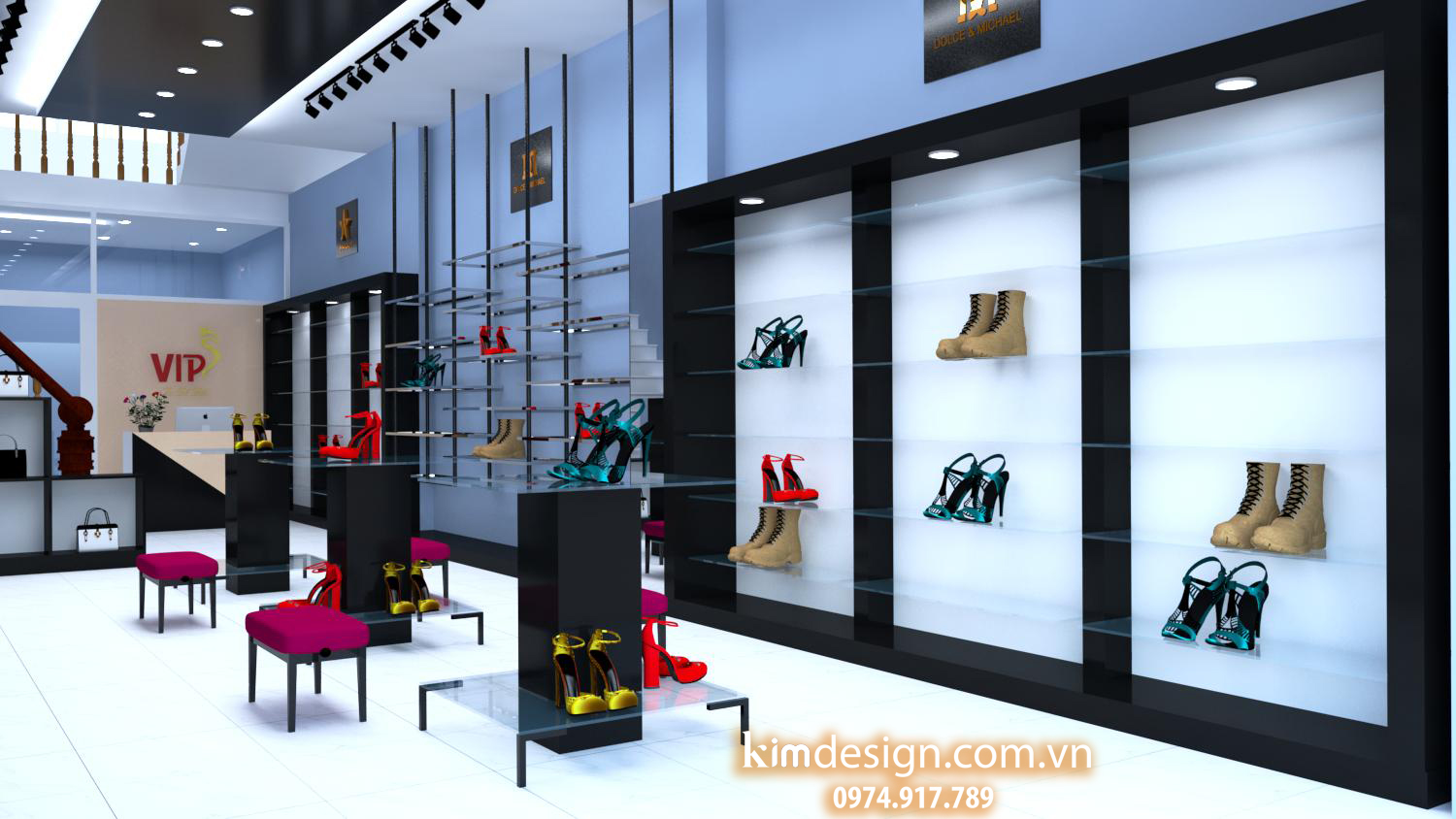 Thiết kế shop giày dép