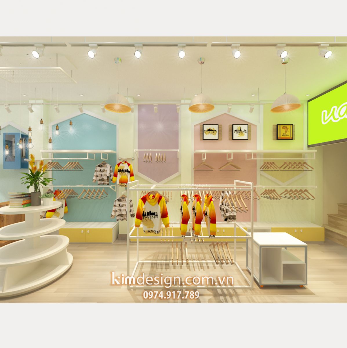 Thiết kế shop thời trang trẻ em