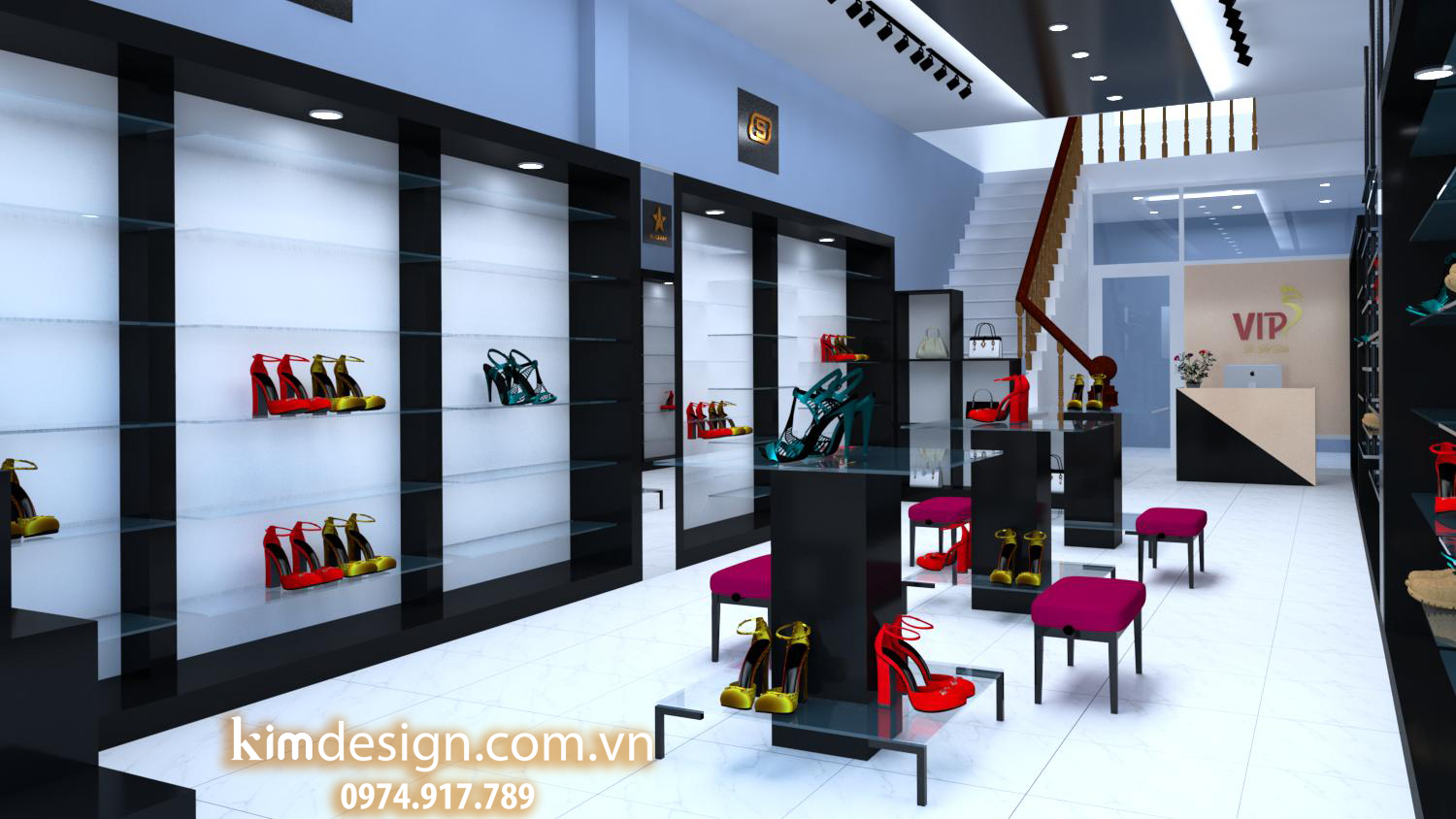 Thiết kế shop giày dép