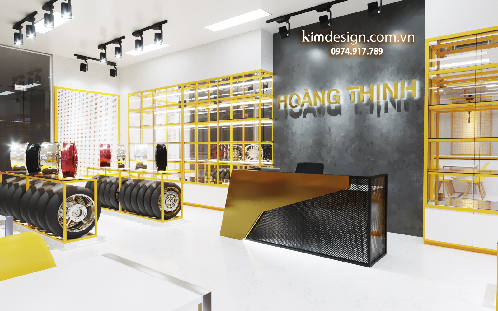 Thiết kế cửa hàng xe máy