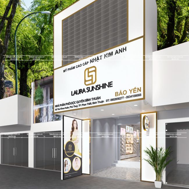 Thiết kế shop mỹ phẩm