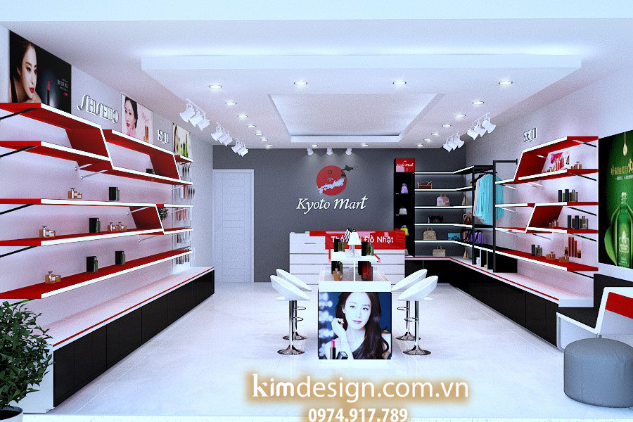 Thiết kế shop mỹ phẩm