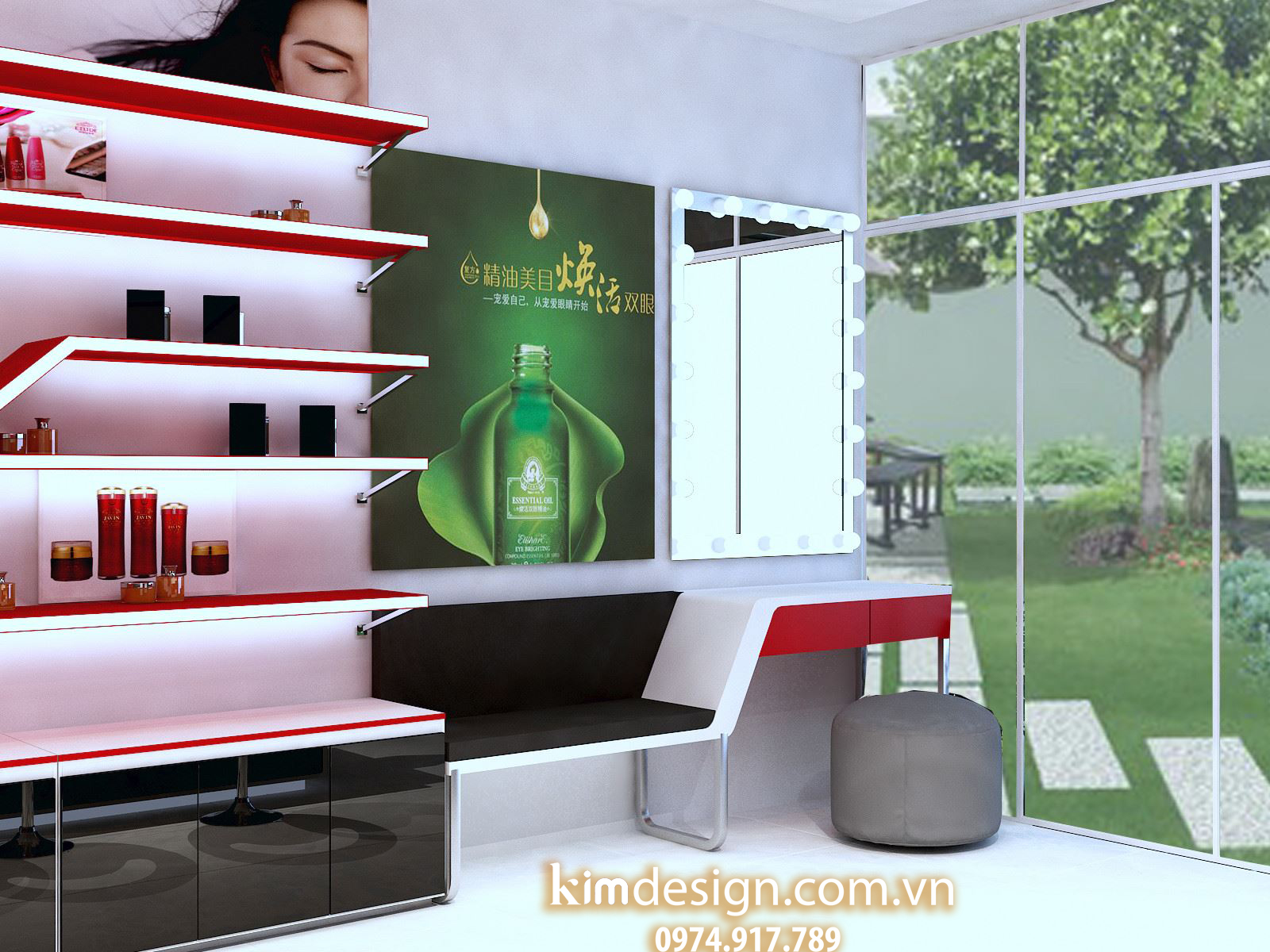 Thiết kế shop mỹ phẩm