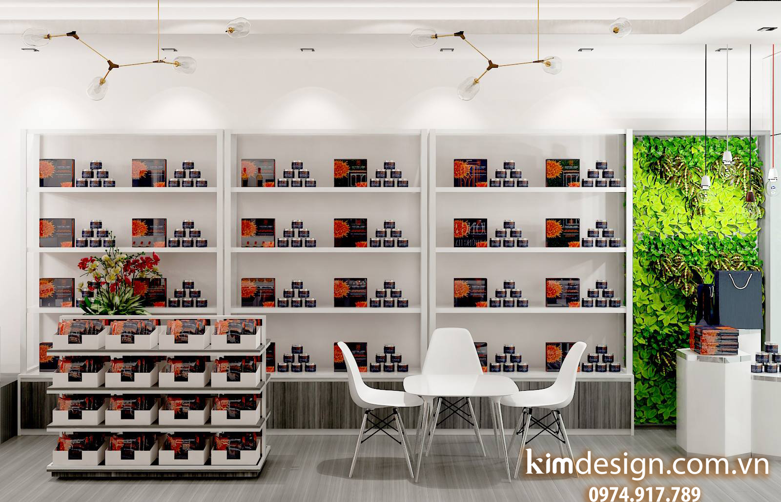 Thiết kế shop mỹ phẩm