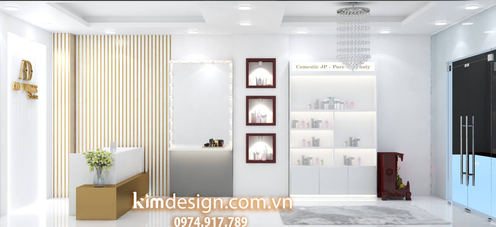 Thiết kế shop mỹ phẩm