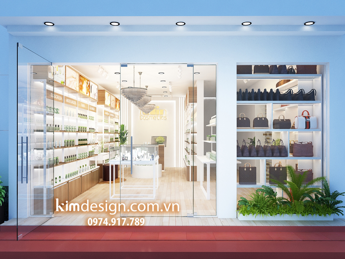 Thiết kế shop mỹ phẩm