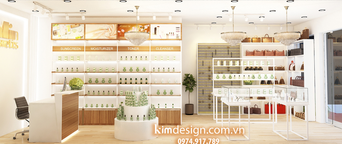 Thiết kế shop mỹ phẩm Thiết kế shop mỹ phẩm