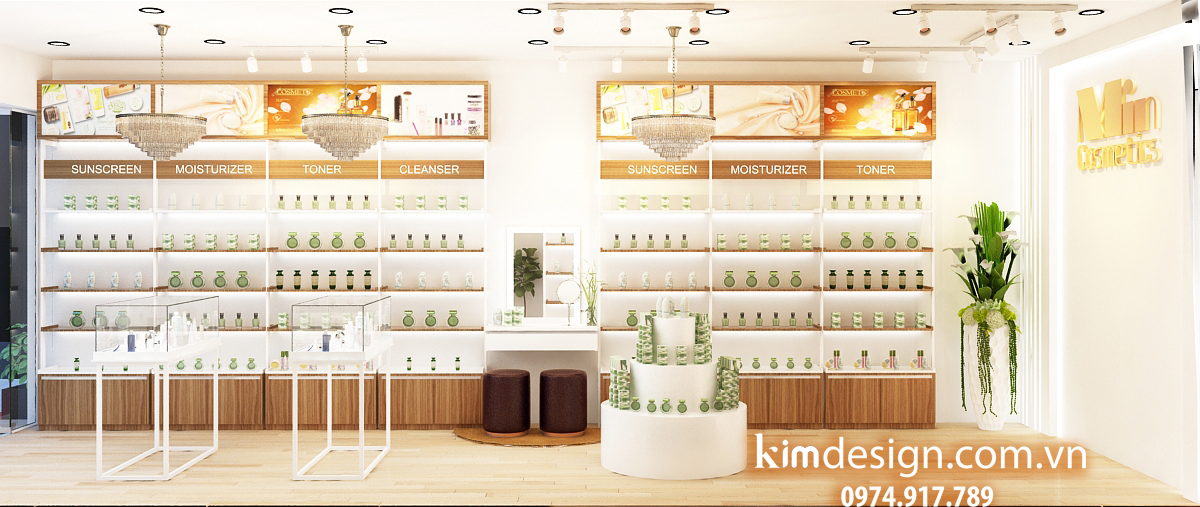 Thiết kế shop mỹ phẩm Thiết kế shop mỹ phẩm