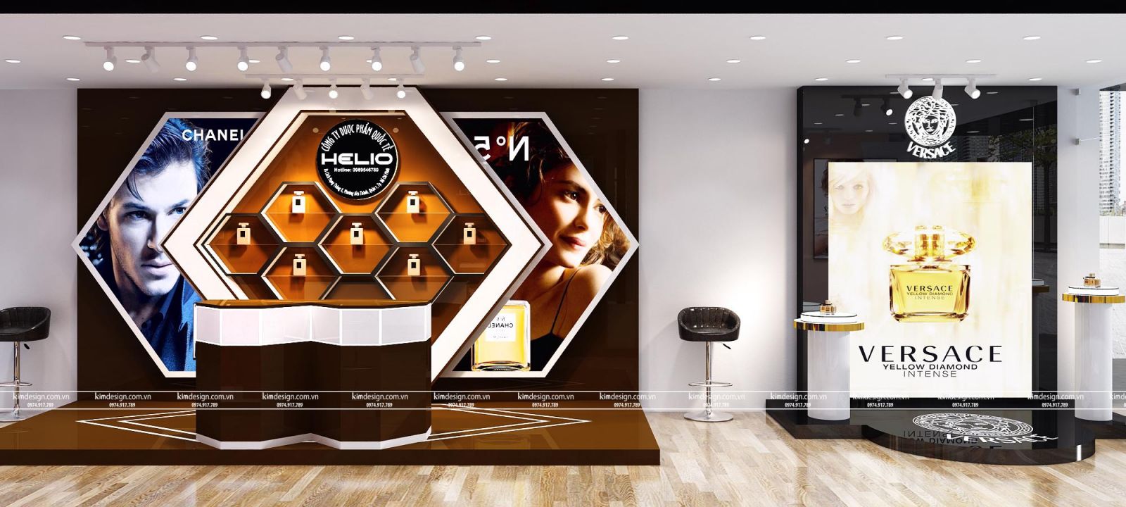 Thiết kế shop mỹ phẩm