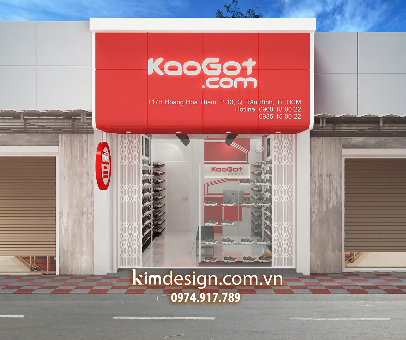 Thiết kế shop giày dép