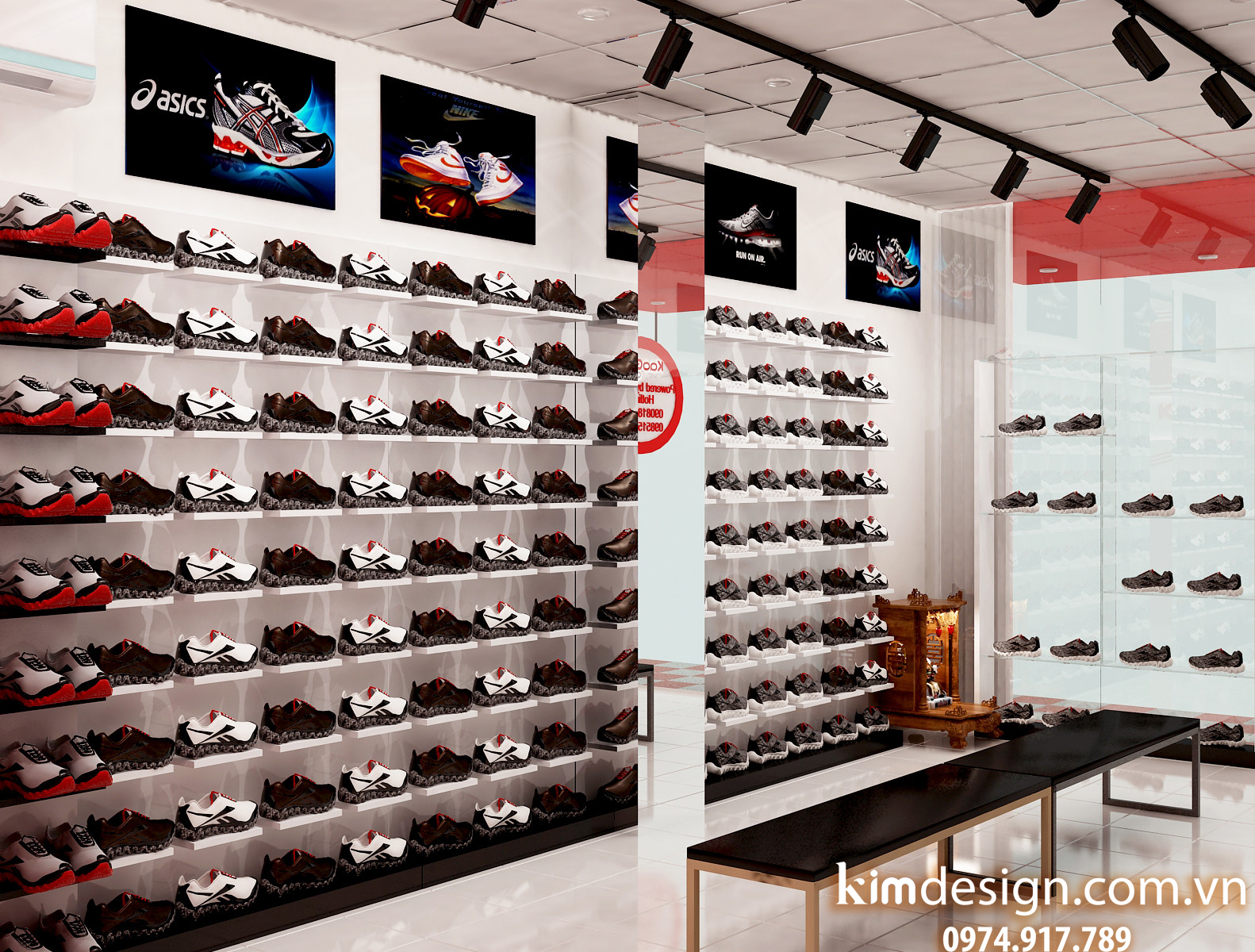 Thiết kế shop giày dép 