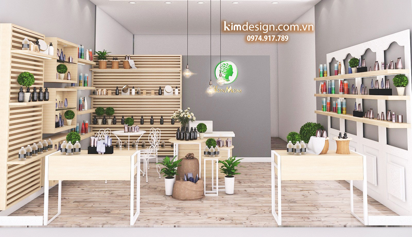 Thiết kế shop mỹ phẩm