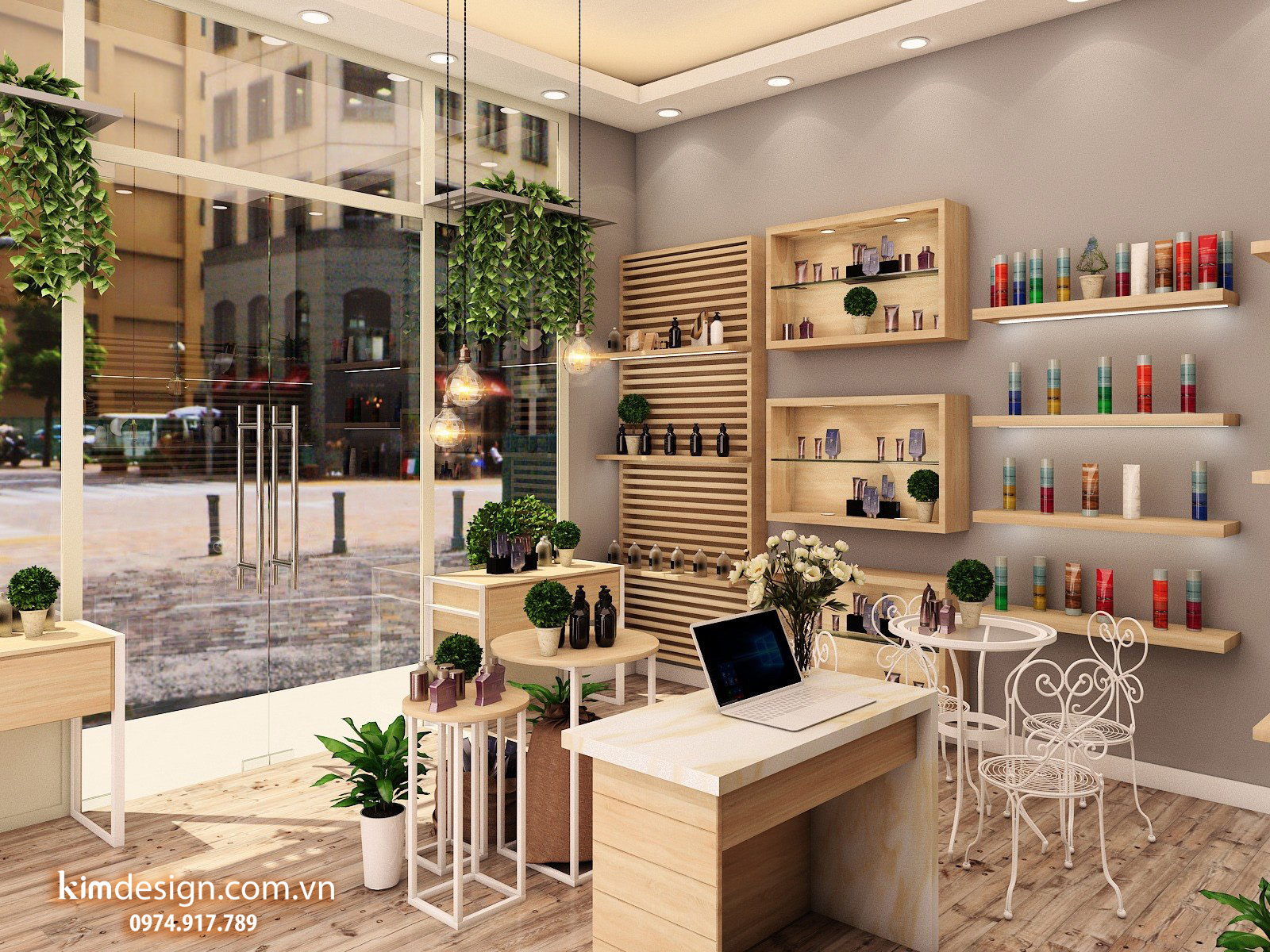 Thiết kế shop mỹ phẩm