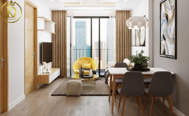 Thiết kế không gian mở cho căn hộ 50m2