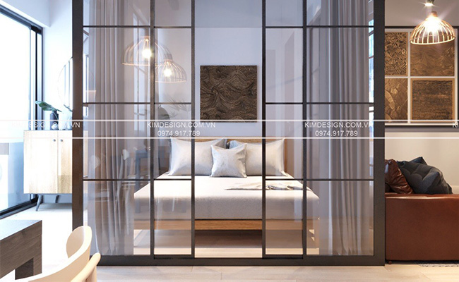 Phòng ngủ được thiết kế hiên đại kết hợp với tân cổ điển Phòng ngủ được thiết kế hiên đại kết hợp với tân cổ điển