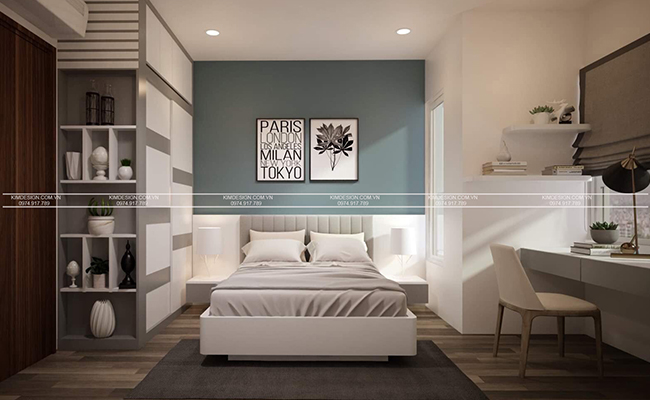 Nội thất phòng ngủ đơn giản nhưng rất tinh tế