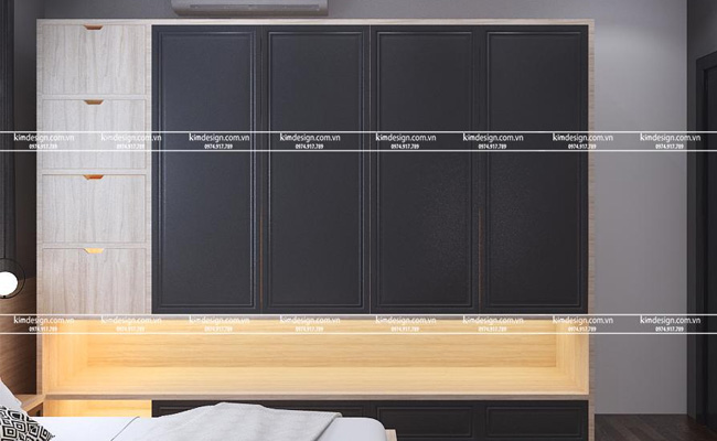 Tủ quần áo được thiết kế nội thất chung cư cao cấp