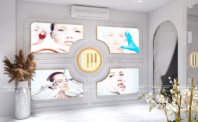 Phong cách cao cấp hiện đại còn thể hiện hệ thống đèn led gắn trên trần