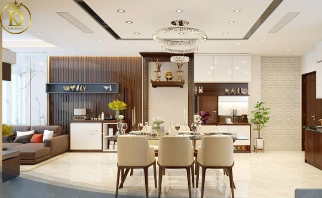 Những lưu ý khi thiết kế phong khách chung cư có bàn thờ