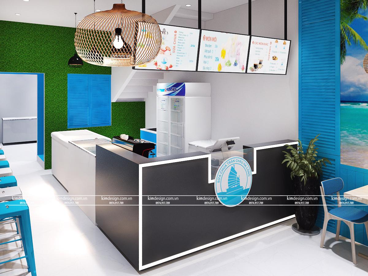 Thiết kế quán trà sữa đẹp