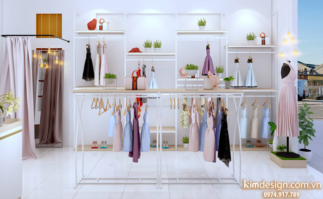 thiết kế shop thời trang mẹ và bé