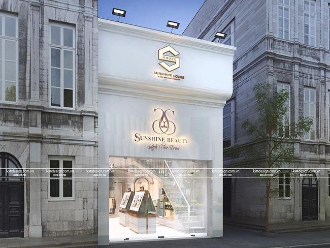 Thiết kế shop mỹ phẩm đẹp