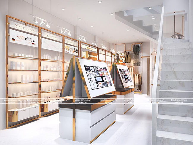 Thiết kế shop mỹ phẩm đẹp