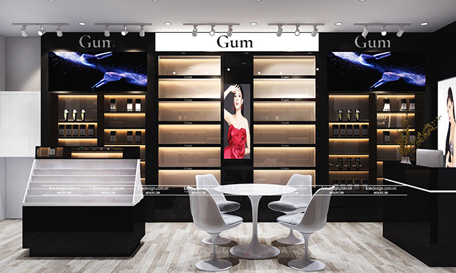 Thiết kế shop mỹ phảm đẹp