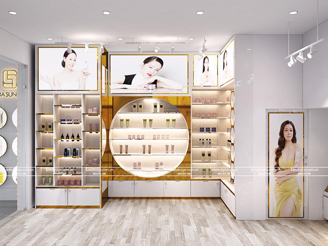 Thiết kế shop mỹ phẩm đẹp