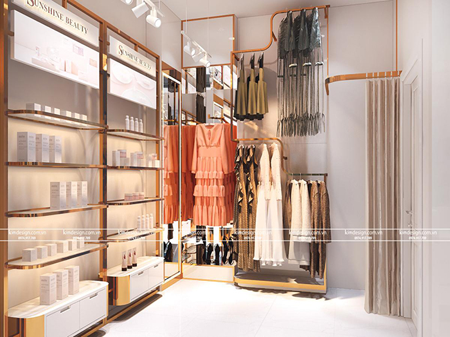 Thiết kế shop mỹ phẩm đẹp