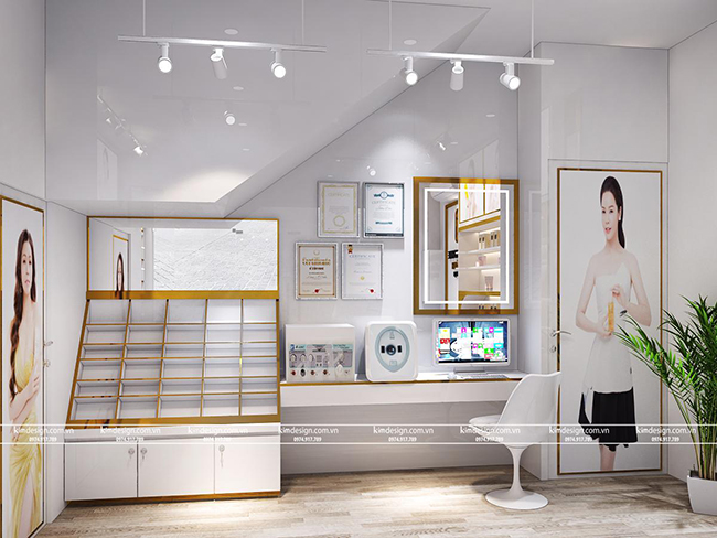 Thiết kế shop mỹ phẩm đẹp