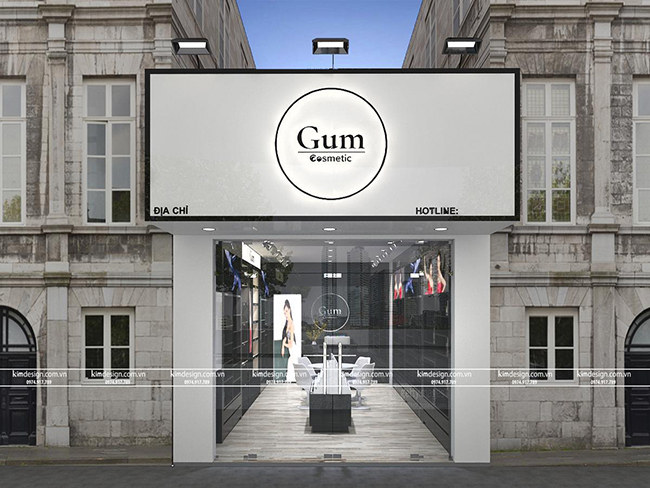 Thiết kế shop mỹ phẩm đẹp 