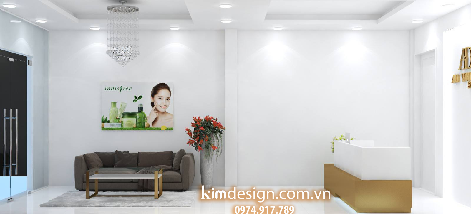 Thiết kế shop mỹ phẩm đẹp 