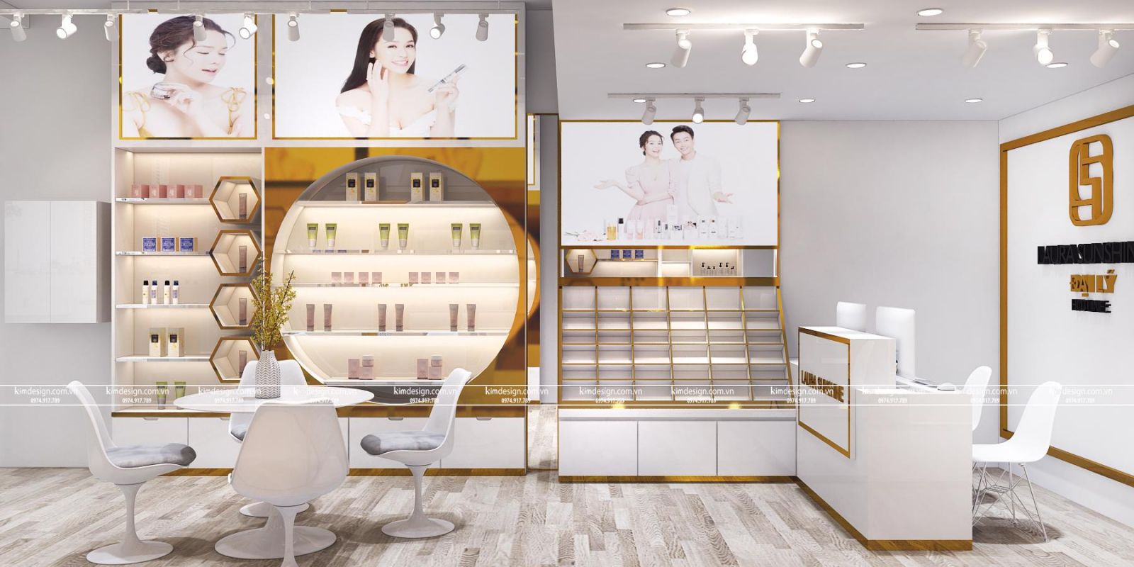 Thiết kế shop mỹ phẩm