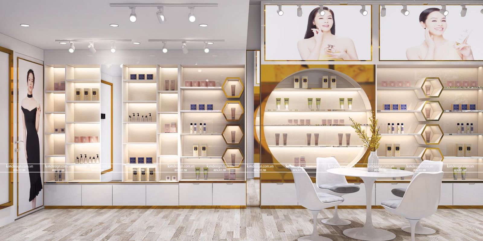 Thiết kế shop mỹ phẩm