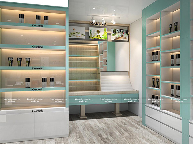 Thiết kế shop mỹ phẩm đẹp 