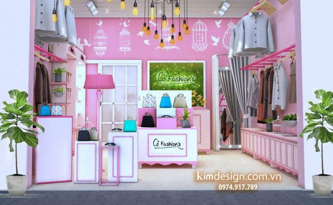 Thiết kế shop quần áo dễ thương