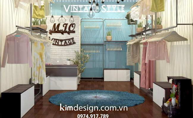 Thiết kế shop quần áo Vintage Thiết kế shop quần áo Vintage